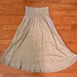 Saturday Sunday grey strapless dress